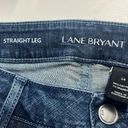 Lane Bryant  jeans size 14 straight leg pants cotton blend some distress fall Photo 11