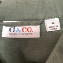 Denim & Co stretch twill jacket dark olive green M Photo 2