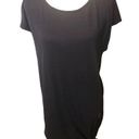 Max Studio  black scoop neck long asymmetrical tunic that can be tied on the side Photo 2