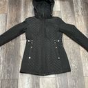 Gallery Quilt Hooded Jacket Black With Gold Hardware Size Small Photo 17