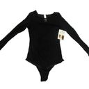 Spanx NWT  Long Sleeve Black Mesh Body Suit Size Large Photo 1