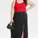  A-Line Maxi Slip Skirt - A New Day Black Women's 3X New Photo 1