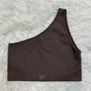 SET active SCULPTFLEX RIBBED ONE SHOULDER BRA in Espresso Photo 1