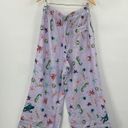 Hill House  Skylar Linen Pants Lavender Sea Creature Pattern High Waist Womens L Photo 5