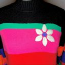 Sag Harbor  Rainbow Striped Mock Turtleneck Sweater Photo 2