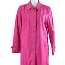 Relativity Relatively Women’s Trench Coat Jacket Classic Hot Pink Fuchsia Size Large Photo 0