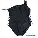 XOXO  NWT One Shoulder Cage Sides One Piece Swimsuit Size 3x Photo 3