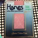 Hanes Vintage  Ultra Sheer Pink Rose Tummy Control Sandalfoot Size C NEW Photo 0