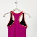 Spanx [] Pink Pow Peplum Racerback Workout Tank Top Built In Bra UPF 50+ Sz Small Photo 4