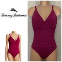 Tommy Bahama New.  Cabernet cross front swimsuit. MSRP $149. Size 10 Photo 1