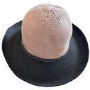 Pacific&Co Wallaroo Hat  Victoria Two-Tone Wide-Brim Beach Sun Hat Black/Tan Ribbon Photo 0