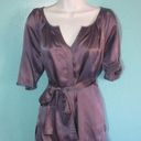 W By Worth Silk Worth Top Womans Purple Silk Blouse LP Photo 0