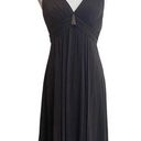 Laundry by Shelli Segal  Brown Sleeveless Cocktail Women 8 Midi Open Back V Neck Photo 0