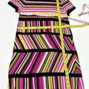 Missoni for Target Stripes Crew Neck Knitted Mini Dress Pink Black Size Medium Photo 9