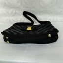 Salvatore Ferragamo  Black Woven Patent Shoulder Bag Photo 7