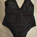 Cupshe NWT  Plus Size One Piece Swimsuit Mesh Sheer Tummy Control Black size 1X Photo 3