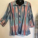 Dress Barn  Women’s Button Down Striped Shirt. Size 14/16 Photo 1