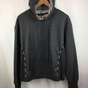 Bebe  Sport Gray & Black Mong Sleeve Hoodie Logo Sweatshirt XL NEW Photo 6