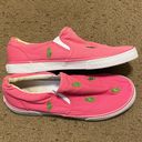 Polo Womens PRL  Ralph Lauren Pink Green Spinnaker Repeat Pony Boat Shoes Flats 6 Photo 1