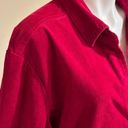 Dress Barn  Red Corduroy Collard Long Sleeve Button Down Metal Sz 18/19 98% Cotton Photo 1