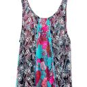 Maaji  Floral Mixed Print Sheer Sleeveless Maxi Dress Sz M Photo 1