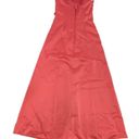 Cache  Dress Womens 4 Orange Pink Satin Ruched Bodice Maxi Formal Prom Homecoming Photo 1