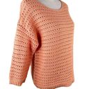 Coldwater Creek  Tradewinds Sweater S Sunset Open Knit 3/4 Sleeves New Photo 3