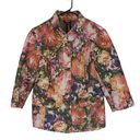 W By Worth Colorful Floral Netted Button Front Jacket Women Sz 12 Photo 0