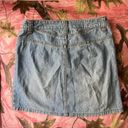 Talbots y2k denim mini skirt with rhinestone details and front pockets  Photo 2