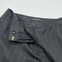 Lafayette 148  Petite 6P Dark Academia Wool Trousers Gray Pinstripe Mid Rise Photo 4