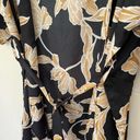 Anthropologie Maison Du Soir  Black Floral Belted Lightweight Kimono ~ Size L/XL Photo 6