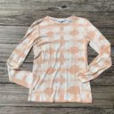 Vince  Orange Long Sleeve Tye Dye Blouse Photo 0