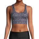 Anthropologie ALL FENIX  High Neck Charcoal Jagger Cheetah Print Sports Bra Photo 0