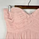 Donna Morgan  Blush Pink Chiffon Strapless Formal Dress 8 Photo 5