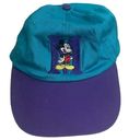 Disney Vintage 90s Mickey Mouse  Cartoon Blue  Fitted  One Size Unisex Photo 0