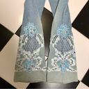 Vintage Y2K AZI Low Rise Light Wash Flare Jeans Embroidered Beaded Flares sz 28 Blue Photo 3