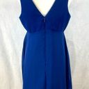 BCBGeneration royal blue deep neck flowy chiffon dress size 8 Photo 6