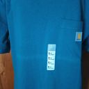 Carhartt  women's loose fit t-shirt blue short sleeve work wear Size small outdoo Photo 2