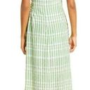 Cinq à Sept Cinq A Sept Dress Gia Plaid Puff Sleeve Green Midi Dress Size 6 Photo 1