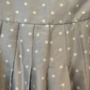 Brooks Brothers  Gray Silk Polka Dot Print Pleated Knee Length Skirt Size 8 Photo 4