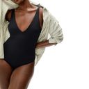 Everlane  Black One Piece V Neck Swimsuit New XXL Photo 4