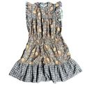 Universal Threads Universal Thread Linen Medium Sleeveless Dress Ruffled Paisley Cottagecore Photo 0