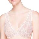 Third Love Lace Contour Bra Womens Size 34F Cream Soft Pink Photo 0