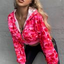 FashioNova Pink Camo Crop Zip Up Photo 3