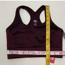 Good American  Women's Knockout Seamless Scoop Sports Bra Bordeaux Red 00 XXS Photo 3