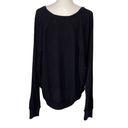 We The Free  V-Neck Pullover Knit Top Oversized Size Small Black Casual Photo 2