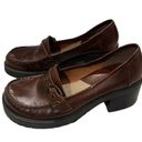 MIA Vintage  90’s/ Y2K Leather Chunky Heel Loafers, Sz 8.5 Photo 6