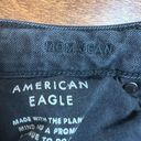 American Eagle  Mom Jeans Women 12 X29 X-Long Charcoal Black Straight Leg Stretch Photo 14