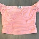 Tic Toc Pink Ruched Crop Top Photo 1