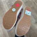 FitFlop  Eloise Back Strap Espadrille Leather Suede Wedge Sandals Heather Sz 8 Photo 7